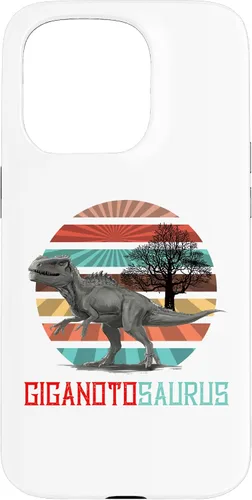 Vista 13 de Funda para iPhone 11 Pro Max Giganotosaurus Retro T rex dinosaurio prehistórico para el Día del Padre
