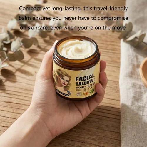 Vista 3 de Bálsamo facial de miel de sarga – Crema facial diaria de humedad intensiva para piel extra seca, hidratante calmante no grasa con aroma neutro, 4.23