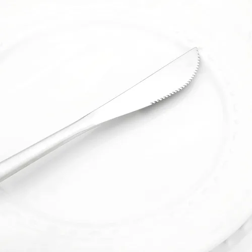 Vista 28 de Juego de 6 tenedores de postre de acero inoxidable de 3 dientes, juego de tenedores para frutas y tartas, 5.31 pulgadas, color plateado