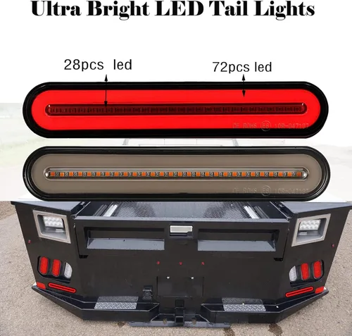Vista 3 de 2 piezas Luz de Freno y Señal de Giro Trasera para Remolque, Camión, Furgoneta, Vehículo Todo Terreno, Accesorios Universales, Luz de Freno