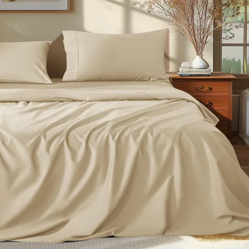 Vista 13 de Shilucheng Juego de Sábanas 100% de Algodón Egipcio - 1000 Hilos, Sábanas de Algodón de Lujo, Ropa de Cama y Fundas de Almohada Transpirables