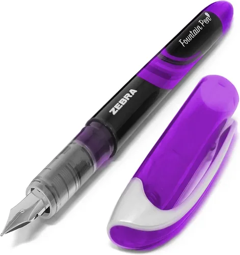 Vista 5 de Zebra Fuente - Pluma estilográfica desechable, una de cada tinta de colores, paquete de 7