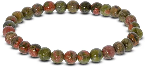 Vista 32 de Gem Avenue Handmade Round Bead Stretch Bracelet Unisex Natural Stone Beaded Jewelry for Men & Women, Elastic Wristband for Daily Wear