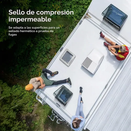 Vista 4 de Camco 25071 14" x 14" Aire acondicionado universal para techo Juego de Juntas Cuenta con un sello de compresión impermeable, junta de marco
