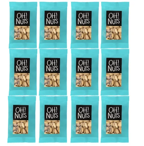 Vista 8 de Oh! Nuts Bocadillos individuales de nueces saladas tostadas de almendras para llevar, 12 prácticos bocadillos de nueces para la escuela, variedad