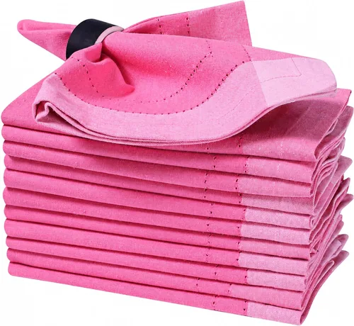 Vista 34 de Servilletas de tela de algodón con dobladillo de 18 x 18 pulgadas, color aguamarina con vainica, servilletas de boda, servilletas de cóctel