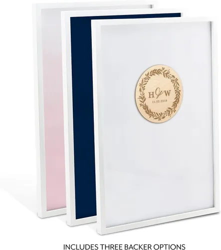 Vista 5 de WEDDINGSTAR Libro de invitados personalizado de madera con forma de corazón, inicial de corona de amor