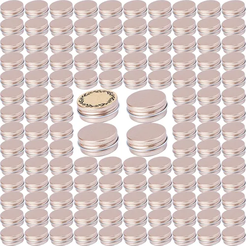 Vista 14 de 270 tarros de aluminio de 0.5 oz / 0.5 fl oz con tapa de rosca y etiquetas en blanco (azul lago) Bulk Value Pack, Extra Protection Against Dents