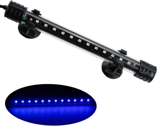 Vista 6 de AQUANEAT Luz LED para acuario sumergible de 7.5 pulgadas, luz submarina para tanque de peces (Blanco)