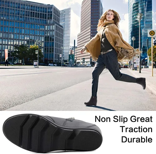 Vista 4 de Athlefit Botas de cuña cómodas para mujer