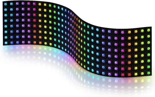 Vista 9 de BTF-LIGHTING WS2812B RGB 5050SMD direccionable individualmente digital 8x8 64 píxeles 3.1 pulgadas x 3.1 pulgadas Panel de matriz LED flexible FPCB
