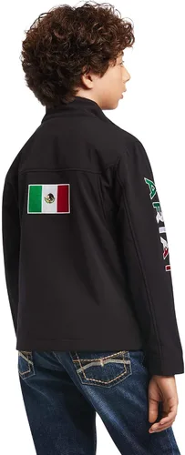 Vista 2 de ARIAT Unisex Youth New Team Softshell Mexico Water Resistant Jacket