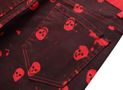 Vista 8 de Jeans estampados para hombre Jeans de primera calidad para hombre Slim Fit Pantalones de mezclilla elásticos ajustados para hombre