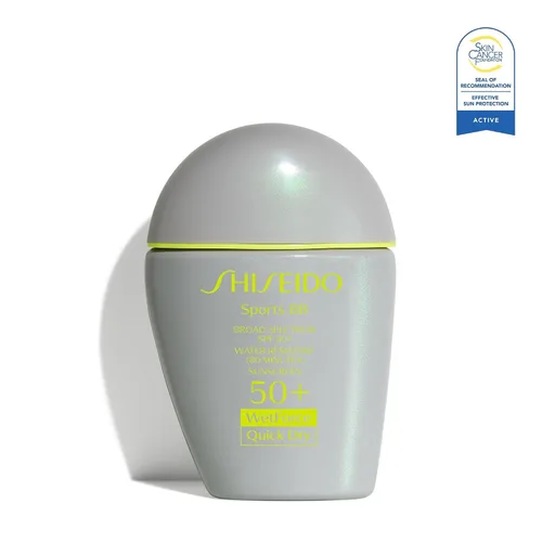 Vista 4 de Shiseido Sports BB Cream SPF 50+ Protector solar - 1.0 fl oz - Fórmula de secado rápido, no pegajosa para un acabado natural, resistente a
