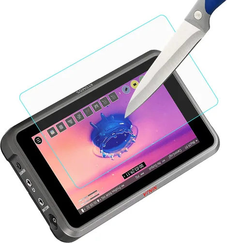 Vista 4 de Mr.Shield Protector de pantalla de cristal para Atomos Ninja V y Ninja V+ 5" Paquete de 3 vasos de vidrio templado Japón con dureza 9H