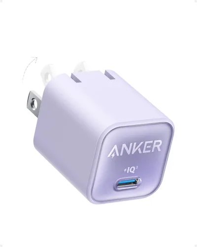 Vista 7 de Bloque de Carga USB C Anker Nano, Cargador Plegable de 30 W PIQ 3.0 de Carga Rápida para iPhone Serie 17/16, Galaxy, iPad, Compatible con MagSafe