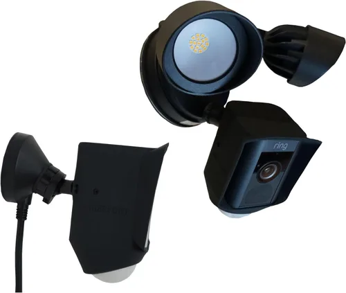 Vista 3 de Funda de silicona compatible con Ring Floodlight Cam Wired Plus, cámara de reflector, protección contra el deslumbramiento solar, los rayos UV