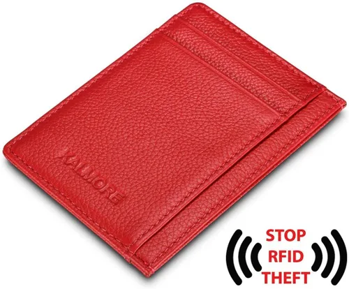 Vista 3 de KALMORE Women's Credit Card Holder Leather Slim Minimalist Wallet