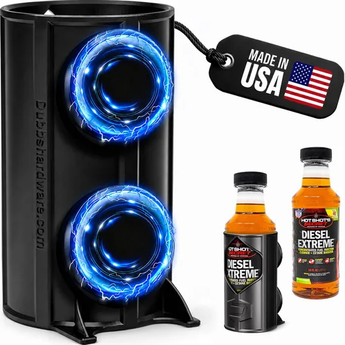 Vista 20 de Soporte magnético para aditivos diésel, compatible con aditivo diésel Hot Shots, botella de doble cuello de 16 onzas, imanes resistentes, fabricado