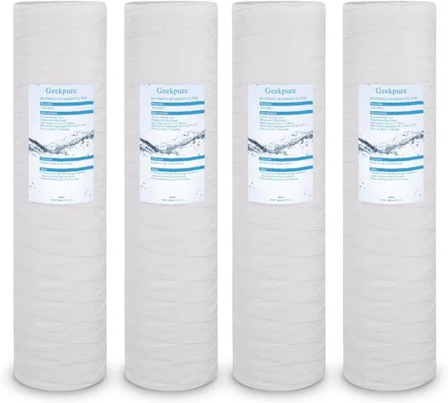 Vista 5 de Geekpure Sistema de filtro de agua de una sola etapa para toda la casa con carcasa azul de 20 pulgadas-puerto de 1 "con 4 piezas de filtro de cuerda