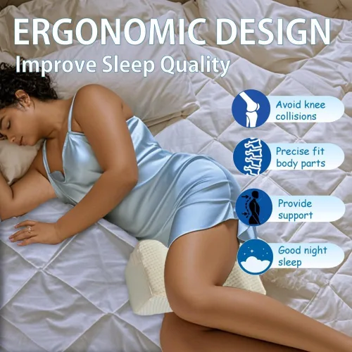 Vista 8 de Almohada de piernas de talla grande para dormir de lado, almohada extra grande de alineación de columna vertebral, almohada para dormir de lado