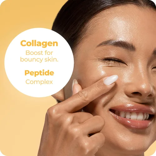 Vista 4 de Crema hidratante facial para mujeres, loción facial para piel seca, hidratante facial hidratante, crema hidratante de péptidos de colágeno, cuidado