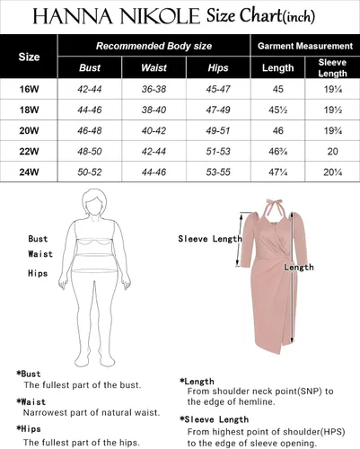 Vista 8 de Hanna Nikole Vestidos de talla grande para mujer, cintura fruncida, manga 34, vestido de cóctel de negocios