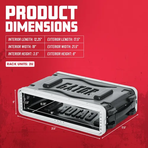 Vista 5 de Audio Rack Gator 10U, Estándar (GR-10L).