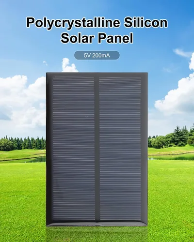 Vista 3 de Paneles Solares Micro con Cable, Kit de 5 Piezas de Células Solares Fotovoltaicas de 5V 200mA 110mmx60mm / 4.33'x 2.36
