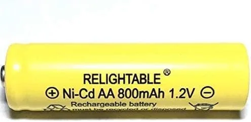 Vista 2 de 800mAh AA NiCd 1.2v Baterías recargables Jardín Solar Ni-Cd Luz LED P (Paquete de 6)