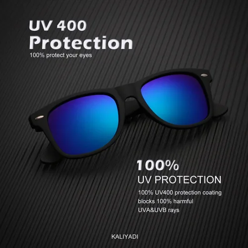 Vista 3 de KALIYADI Lentes de sol polarizados para hombres y mujeres, con acabado mate, lentes de espejo de color, bloqueo UV (paquete de 3)