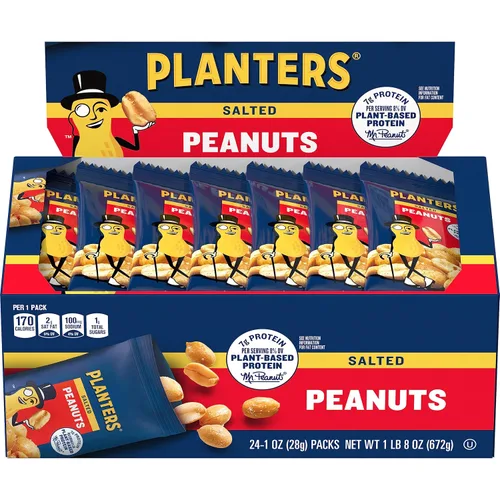 Vista 2 de Planters Cacahuetes salados (paquete de 288 unidades, 12 cajas de 24 bolsas)