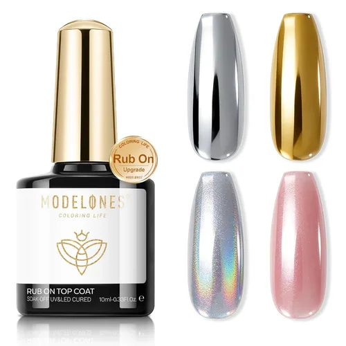 Vista 19 de Modelones Esmalte de uñas en gel con purpurina, brillo plateado reflectante, mix de purpurina brillante, gel transparente con destellos de confeti