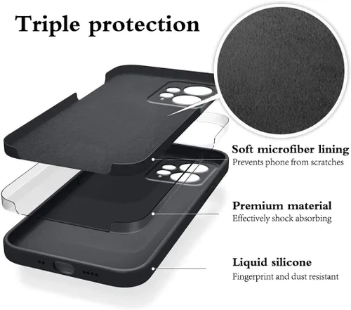 Vista 7 de Compatible con Xiaomi Redmi Note 12 4G Funda Silicona Líquida Verde Oscuro, Teléfono Suave Táctil Suave para Redmi Note 12 4G Funda Silicona A