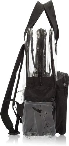 Vista 47 de DALIX Bolsas de mochila transparentes de plástico liso dorado