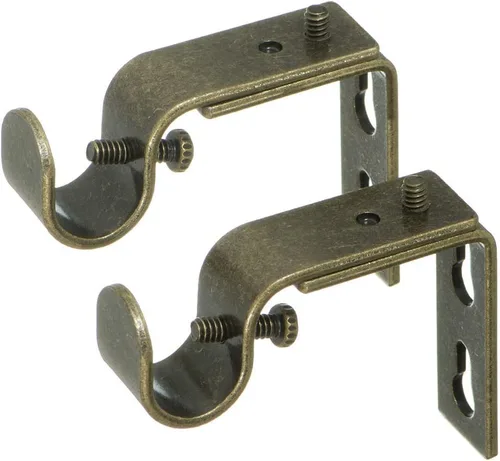 Vista 36 de Ivilon Soportes ajustables para barras de cortina - para barras de 1 o 1 1/8 pulgadas. Juego de 2 - Negro antiguo