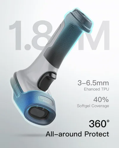 Vista 3 de Inateck - Escáner de código de barras Bluetooth, 1 carga para 180 días de espera, alcance de 35 m, escaneo automático rápido y preciso, BCST-70