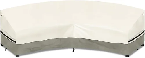 Vista 14 de okcool Funda modular para exteriores, fundas para muebles de patio en forma de L para muebles seccionales de 6 plazas, 85 pulgadas de largo x 32
