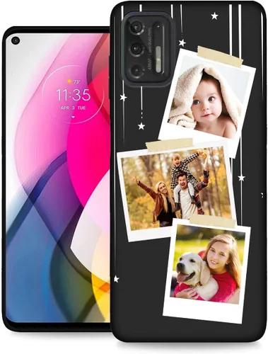 Vista 12 de Funda personalizada para Motorola Moto G Stylus 2020 con nombre de foto, texto y foto, GStylus personalizado -20 funda suave y fina (negro) de 6.4