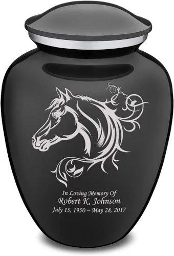 Vista 28 de Geturns Embrace - Urnas de cremación personalizadas para adultos para cenizas humanas, urna funeraria negra grande para hombres y mujeres, 200 libras