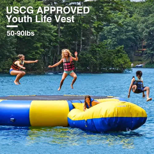Vista 8 de Leader Accessories Chaleco salvavidas aprobado por USCG para jóvenes, chaleco para navegación