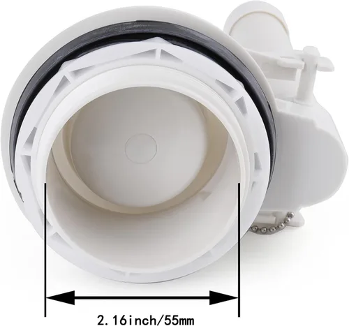 Vista 4 de Kit de reemplazo de válvula de descarga de inodoro de 2 pulgadas con junta y pernos compatible con inodoro de dos piezas American Standard