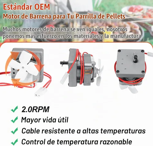 Vista 3 de Piezas de repuesto del motor de barrena de 2,0 RPM para el chef