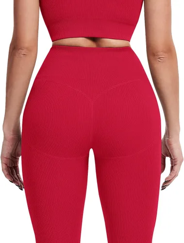 Vista 4 de A AGROSTE - Leggings, como los vistos en TikTok, para mujer, pantalones de yoga de cintura alta para levantar los glúteos, mallas con textura