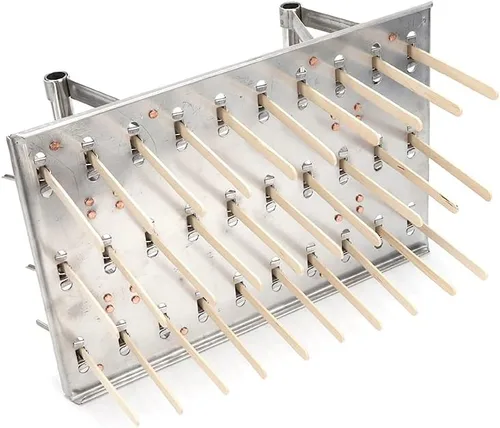 Vista 4 de 20 moldes para paletas, kit de soporte de moldes de paletas de hielo de acero inoxidable comercial GDAE10 con 100 palos de bambú reutilizables
