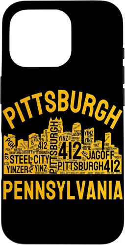 Vista 20 de Carcasa para iPhone 16 Pittsburgh Pennsylvania Steel City Skyline 412 Yinz Home