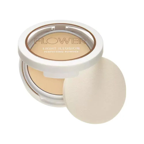 Vista 3 de FLOWER Beauty By Drew Barrymore Light Illusion Perfecting Powder - Base en polvo + polvo fijador para maquillaje - Cobertura media construible