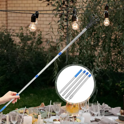 Vista 9 de Cambiador de bombilla para techos altos, cambiador de poste de extensión de luz con cestas y ventosa, herramienta removedor de bombillas para techos