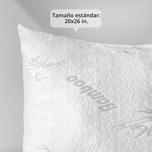 Vista 6 de Protectores de almohada tipo nube con cremallera, tamaño estándar, fundas de almohada transpirables y refrescantes para personas que duermen