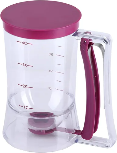 Vista 2 de Dispensador de masa para magdalenas y gofres para panqueques y waffles, herramienta de hornear morado Eojsuosnks